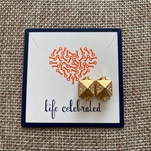 KEEP Collective Pave Pyramid Gold Charms (2)